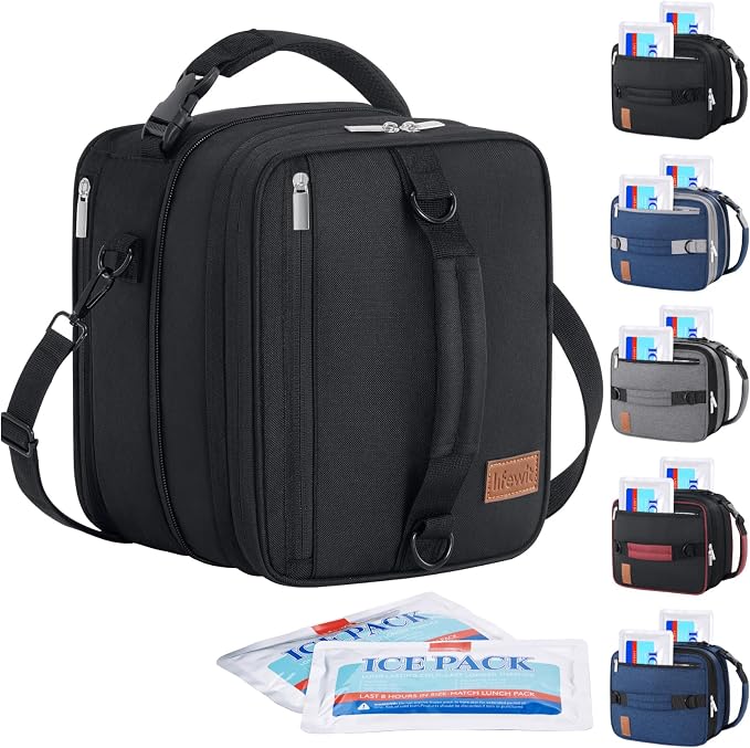 Lifewit Insulated Lunch Box for Men, Expandable Cooler Bag, Freezable Lunch Bag by Lifewit