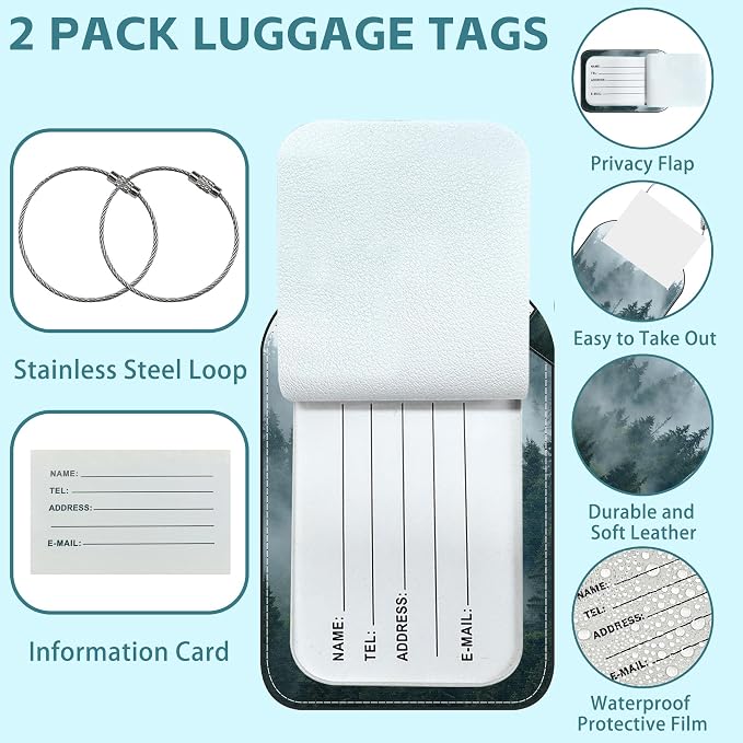 Misty Valley and Dark Forest Luggage Tag - Image 2