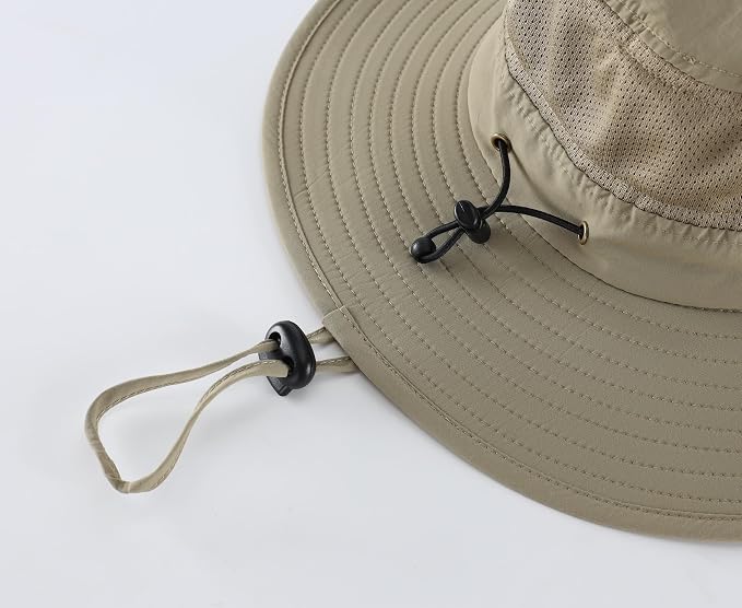 Home Prefer UPF50+ Mens Sun Hat Wide Brim Womens UV Protection Beach Bucket Hat - Image 8