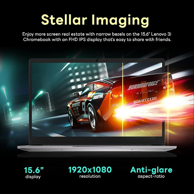 Lenovo Ideapad 3 15.6" FHD Chromebook, Intel Celeron N4500, 4GB LPDDR4X - Image 5