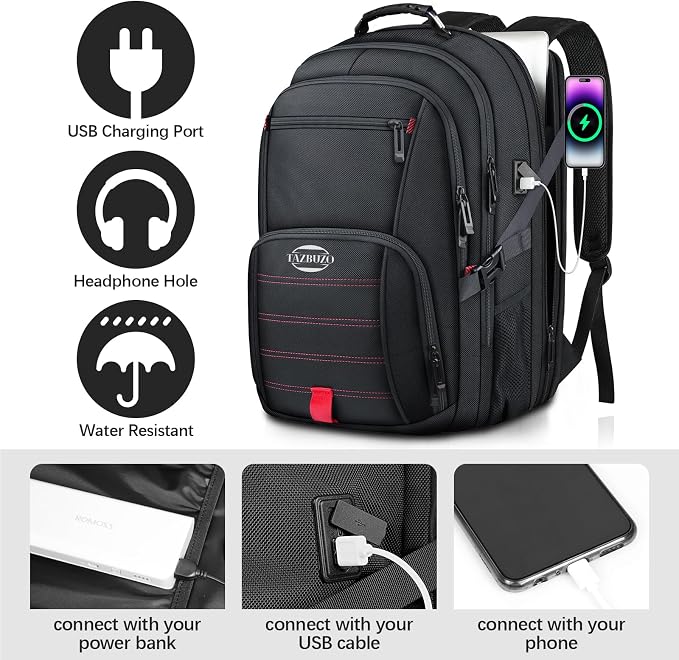 50L Travel Backpack, Extra Large Backpack, Laptop Backpack - Image 3
