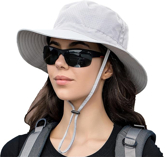 Rosoz Sun Hat for Men Women Boonie Bucket Hat Wide Brim Breathable Cooling - Image 2