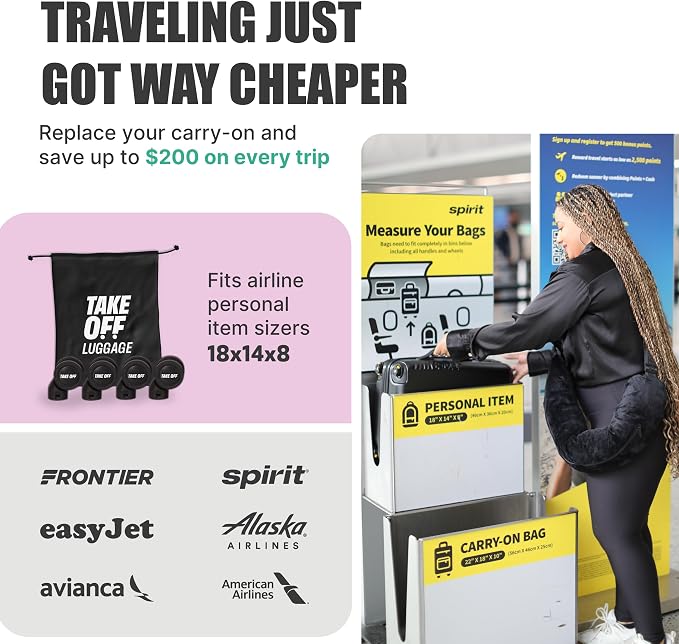 Take OFF Luggage Personal Item 3.0 – 18x14x8 Underseat Carry On - Image 3
