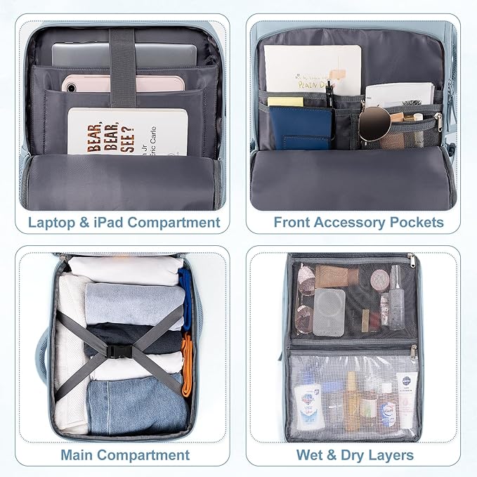 Travel Backpack, Carry on Flight Approved Backpack - Image 7