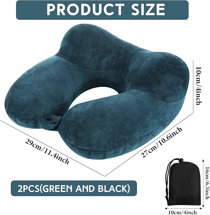 Sintuff 2 Pack Inflatable Travel Pillow - Image 2