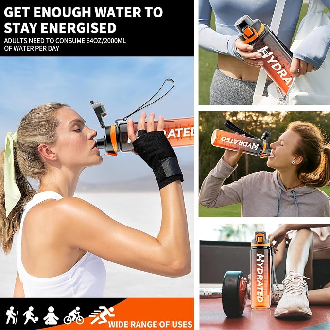 Water Bottle, 32 oz Motivational Water Bottles - Image 8