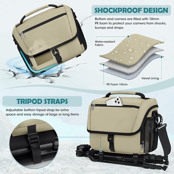 RAINSMORE Camera Bag, DSLR/SLR/Mirrorless Camera Case - Image 4