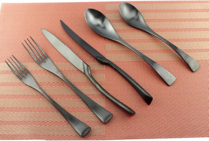 24-Piece Flatware Set, Extra Thick Heavy Duty - Image 2