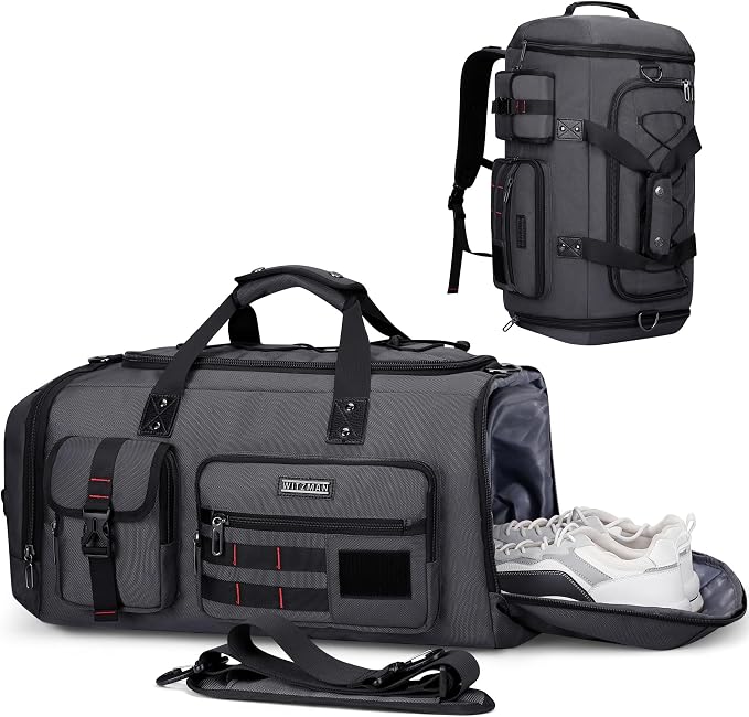 WITZMAN Travel Duffel Bags for Men Large Carry On Weekender Overnight Bag 3 in by WITZMAN