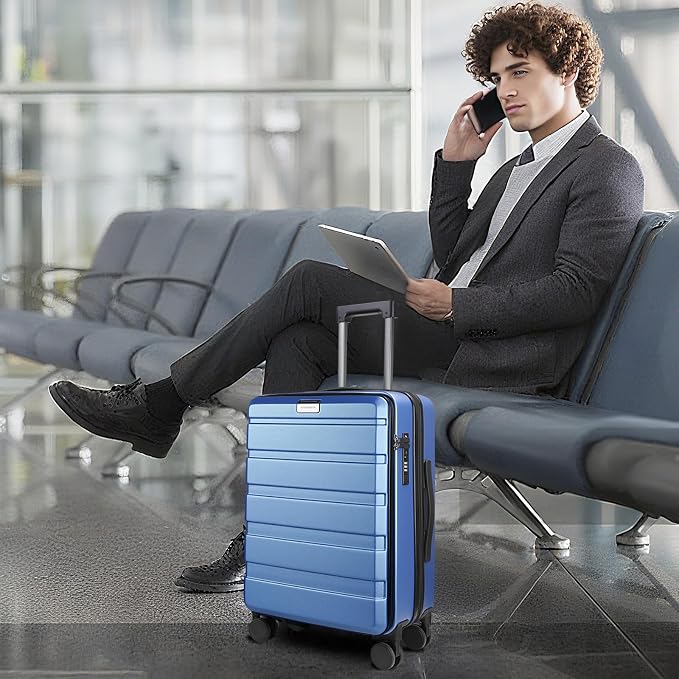 KROSER Carry On Luggage with Spinner Wheels & Built-in TSA Lock, Expandable Top - Image 7