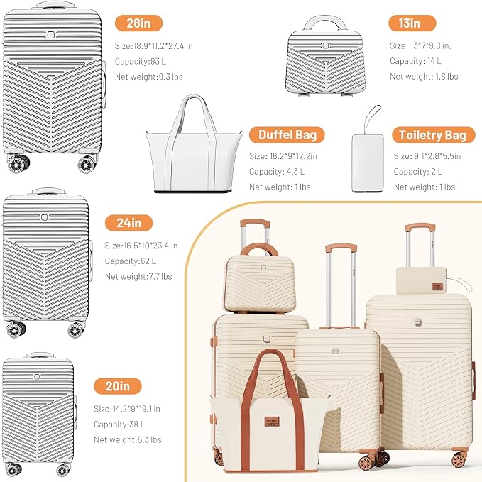 Hoteel 6 Piece Luggage Set - Image 8