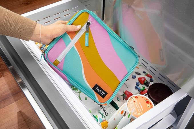 PackIt Freezable Classic Lunch Box, Retro Wave, Built - Image 3