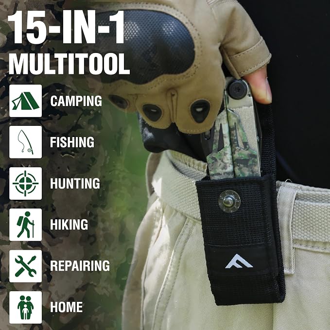 FLISSA Multitool, 15-in-1 Multi Tool Pocket Knife - Image 7