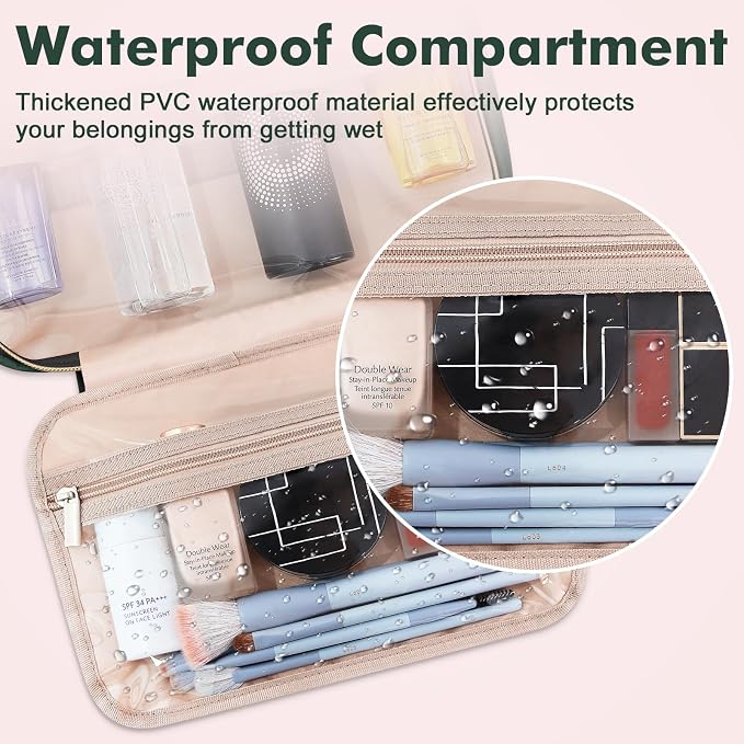 Wedama Toiletry Bag for Women, Medium Cosmetic Travel Bag, Hanging Toiletry Bag - Image 3