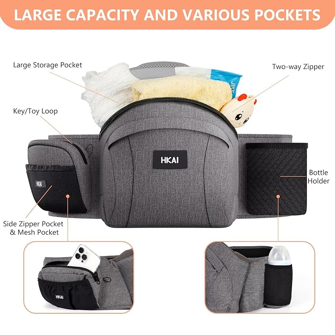 HKAI Baby Hip Carrier, Mom’s Choice Award Winner, Baby Carrier - Image 2