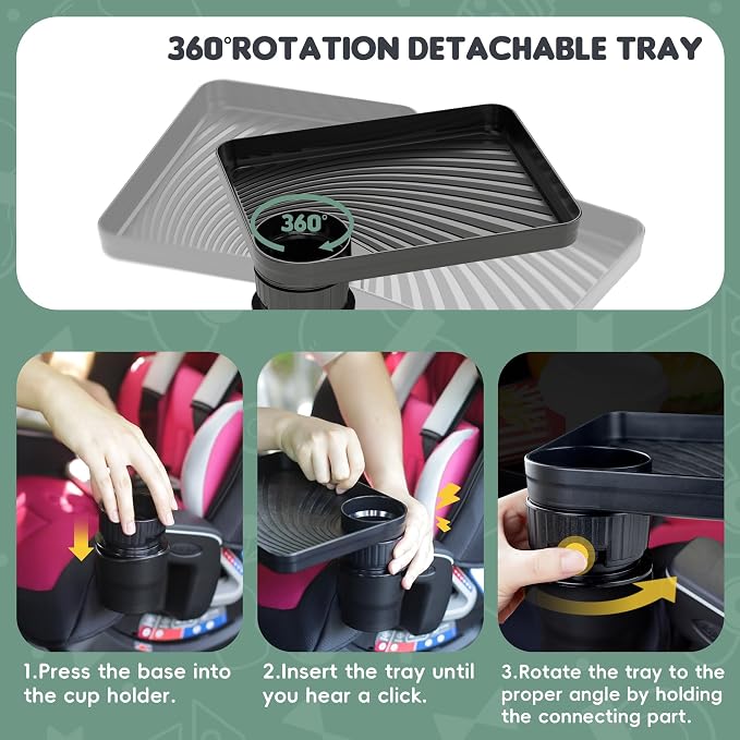 2 Pack Upgraded Car Seat Tray for Kids Car Seat Tray - Image 5