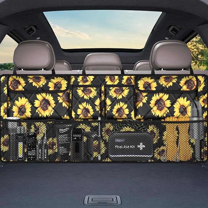 Femuar Car Trunk Organizer, Large Capacity Backseat Organizer, Collapsible - Image 7