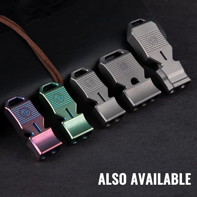 TACRAY Titanium Emergency Survival Whistle, Portable Necklace Whistle, Loud - Image 7