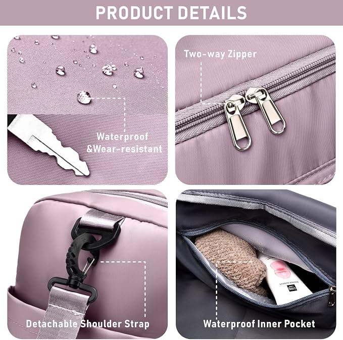NPBAG Women Travel Duffel, Gym Workout Overnight Bag, Mommy Hospital Bag - Image 5