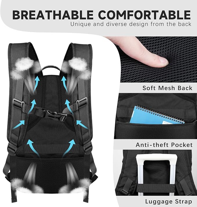 18.4 Inch Extra Large Travel Backpack, TSA Laptop Backpack - Image 5