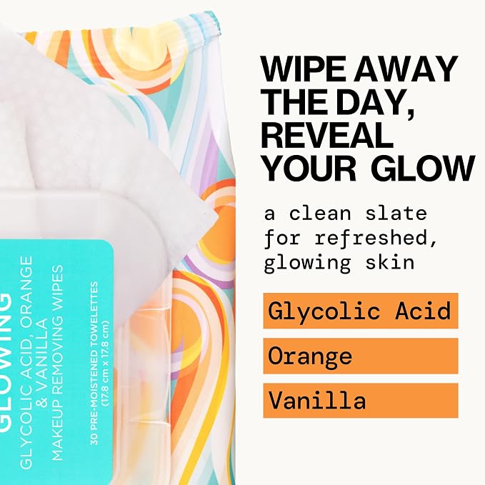 Pacifica Beauty | Glowing Makeup Remover Wipes | Gycolic Acid, Coconut Water - Image 2