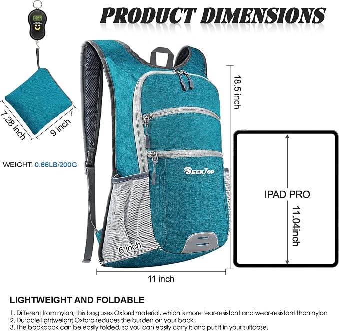 Seektop 20L Hiking Backpack Ultra Lightweight Waterproof Travel Backpack - Image 2