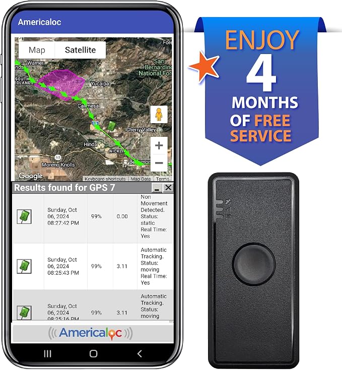 Americaloc Mini Seven GPS Tracker – Includes 4 Months of Free Service. - Image 2