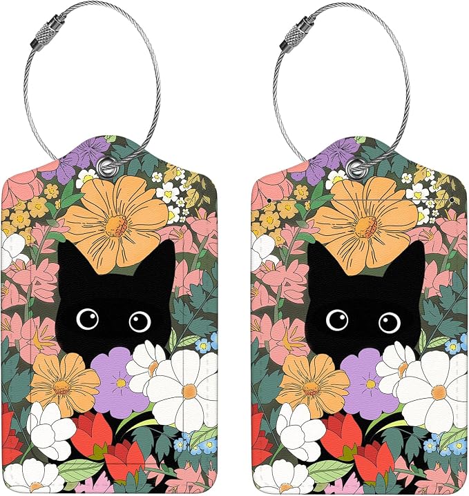 2 Pcs Luggage Tags for Suitcases, PU Leather Cruise Ship Luggage Tags - Image 4