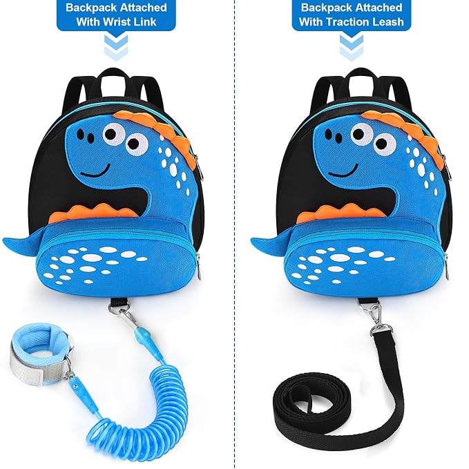 Accmor Toddler Backpack Leash, Cute Dinosaur Kids Harness Backpacks - Image 4