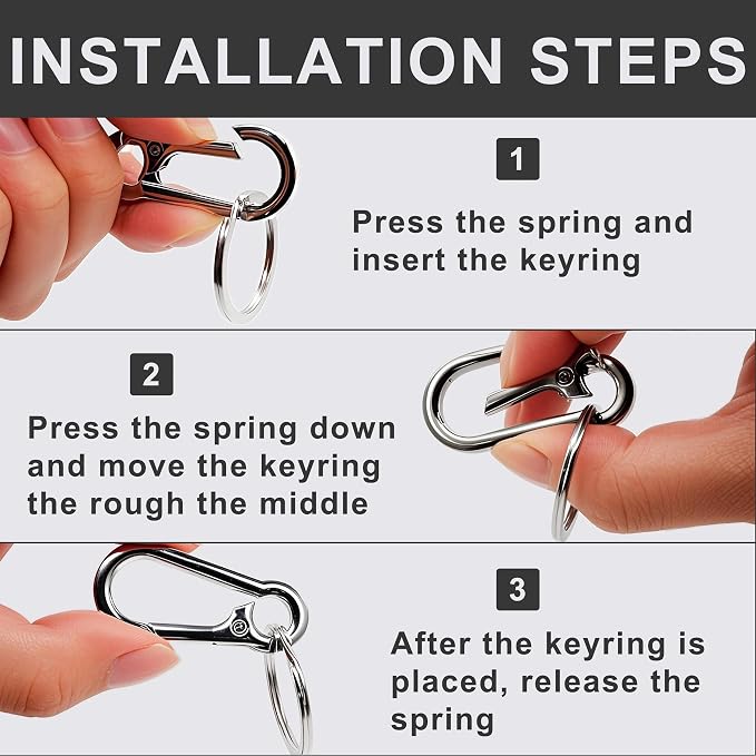 Keychain Keyring Set for Men Women Classic Metal Home Car Key Holder Organizer - Image 4