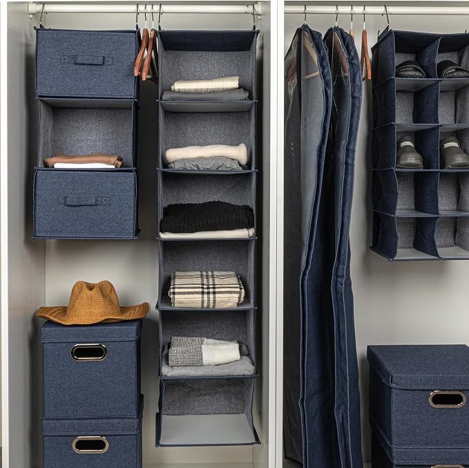 Household Essentials Hanging Cotton Blend Closet Organizer - Image 6