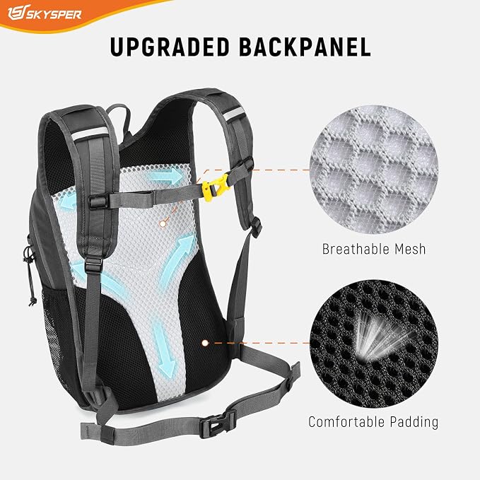 SKYSPER Hiking Backpack 15L Lightweight Walking Daypack - Image 3