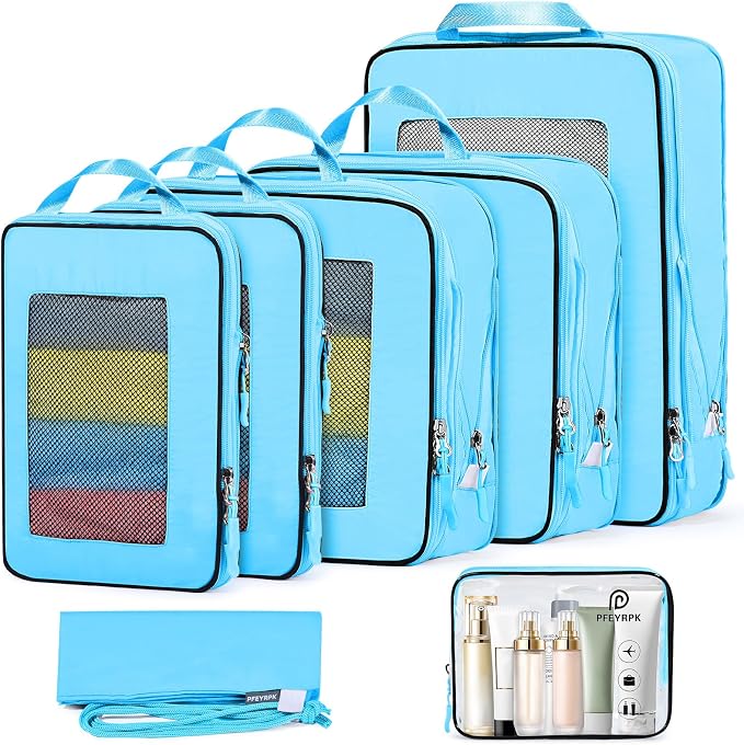 7 Set Compression Packing Cubes Packing Organizer by PFEYRPK