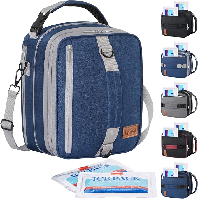 Lifewit Insulated Lunch Box for Men, Expandable Cooler Bag, Freezable Lunch Bag by Lifewit