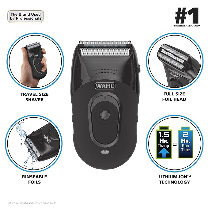 Wahl Compact Rechargeable Lithium Ion Shaver Kit - Image 3