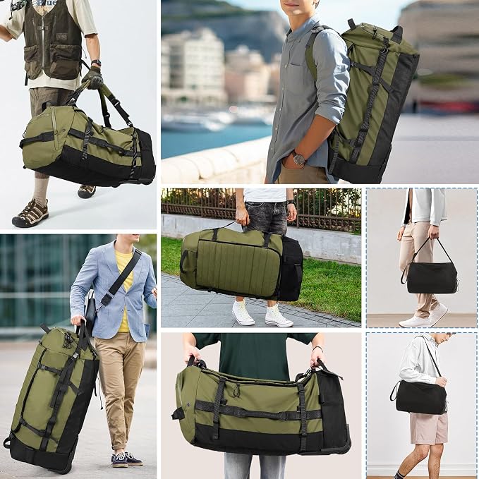 CONTAIL 86L Foldable Wheeled Duffel Backpack - Image 2