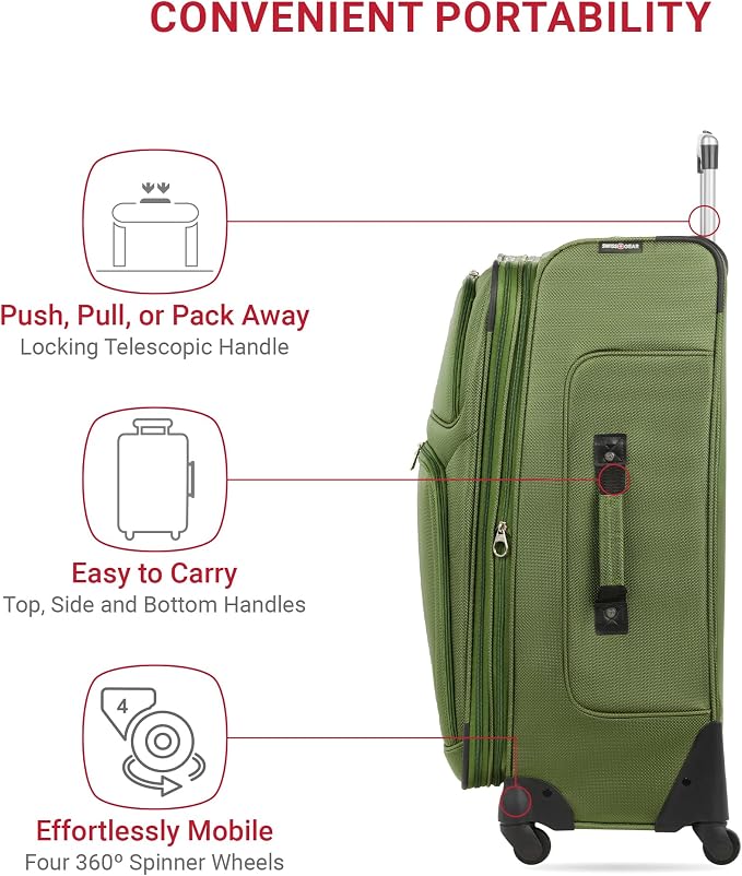 SwissGear Sion Softside Expandable Luggage, 2-Piece Set - Image 2