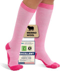 Merino Wool Compression Socks for Women Men, 15-20 mmHg Knee High Socks for by Unknown