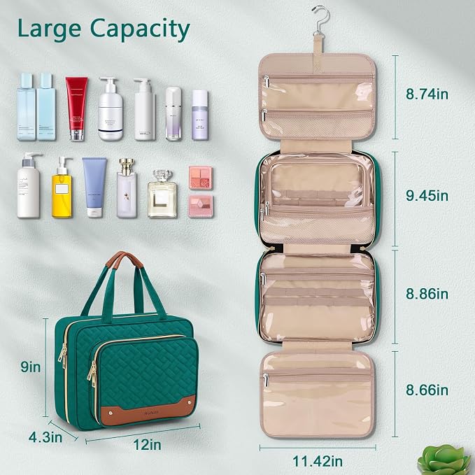 Wedama Toiletry Bag for Women, Hanging Travel Toiletry Bag - Image 4