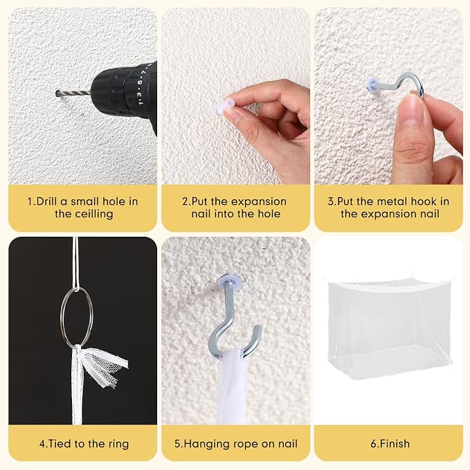 4 Corners Mosquito Net for Mosquiteros para Camas Bed Canopies Netting Bed - Image 3