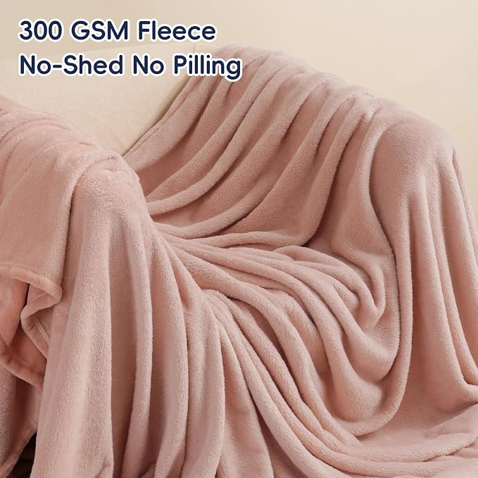 PHF Ultra Soft Fleece Blanket King Size, No Shed No Pilling Luxury Plush Cozy - Image 3