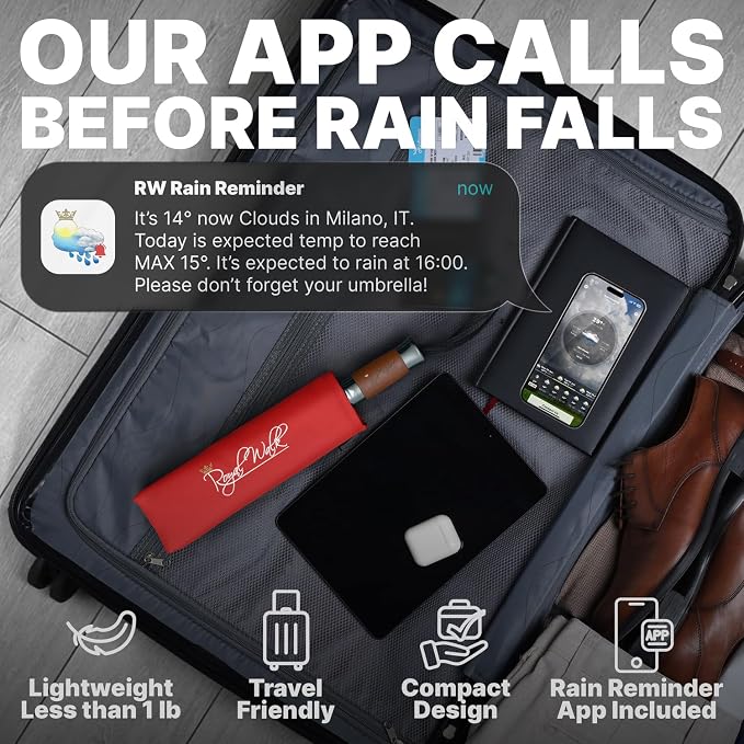Royal Walk Windproof Folding Travel Umbrella Compact and Strong Luxurious Real - Image 6