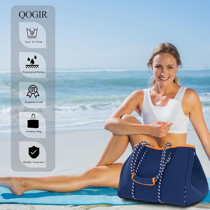 QOGiR Neoprene Multipurpose Beach Bag Tote - Image 7
