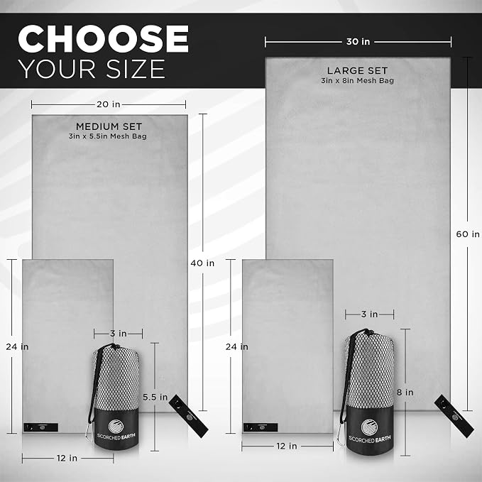 ScorchedEarth Microfiber Travel & Sports Towel Set - Image 4