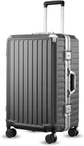 LUGGEX Checked Luggage with Spinner Wheels, 24 Inch Aluminum Frame Zipperless by LuggeXLUGGAGE