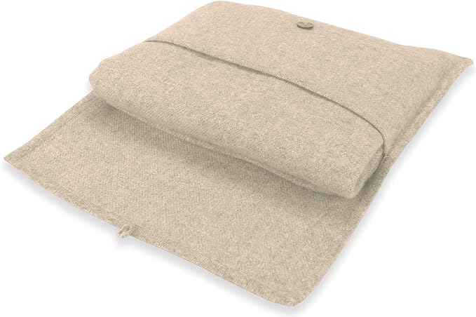 Jet&Bo 100% Pure Cashmere Travel Blanket & Storage Pouch Sand 60" x 45" in Gift by JetBo
