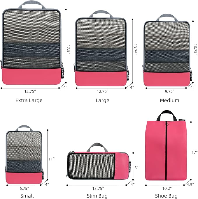 BAGAIL 4 Set/6 Set/8 Set Compression Packing Cubes Travel Accessories - Image 2