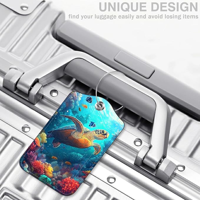 Sea Turtle Set of 2 Luggage Tags - Image 5