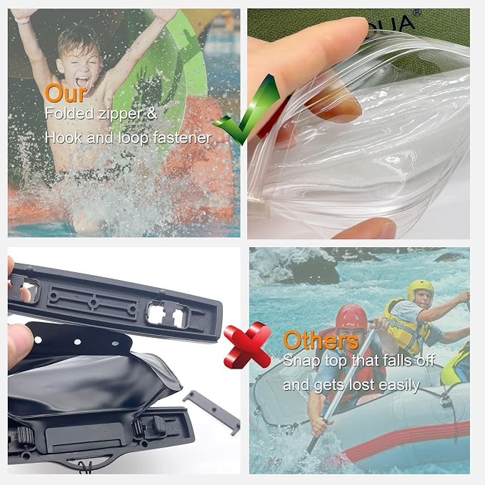 Large Waterproof Phone Pouch 2 Pack, IPX8 Waterproof Cell Phone Case Dry Bag - Image 6