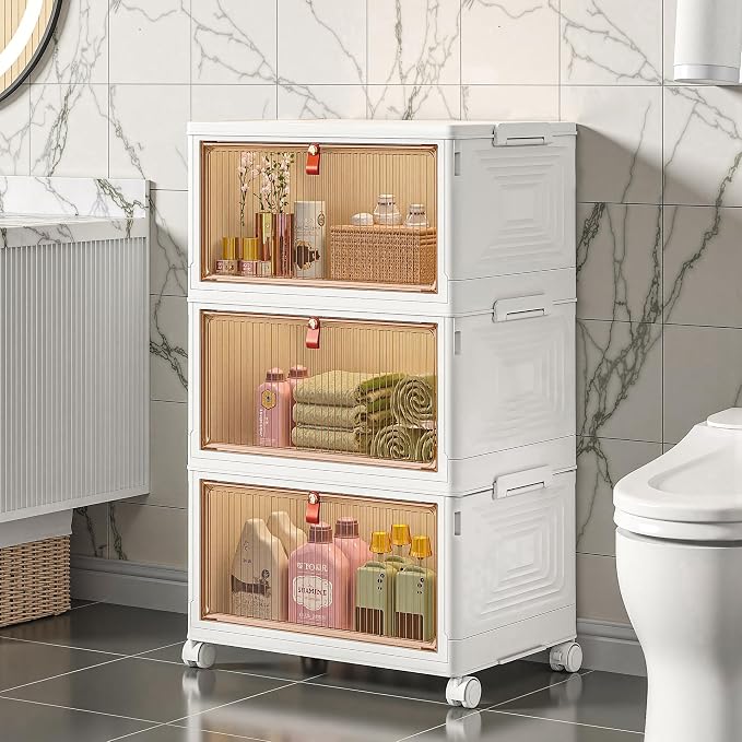 VECELO 3 Tier Stackable Storage Boxes - Image 6